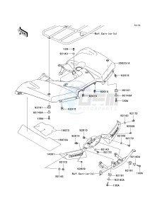 KVF 750 E [BRUTE FORCE 750 4X4I NRA OUTDOORS] (E8F-E9FA) E8FA drawing REAR FENDER-- S- -