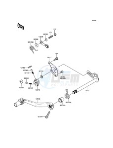 KLX450R KLX450AHF EU drawing Gear Change Mechanism