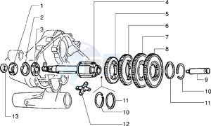 PX 125 E drawing Gear group