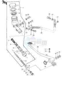 KZ 1000 D [Z1R] (D1) [Z1R] drawing REAR MASTER CYLINDER_BRAKE PEDAL -- 78 D1- -