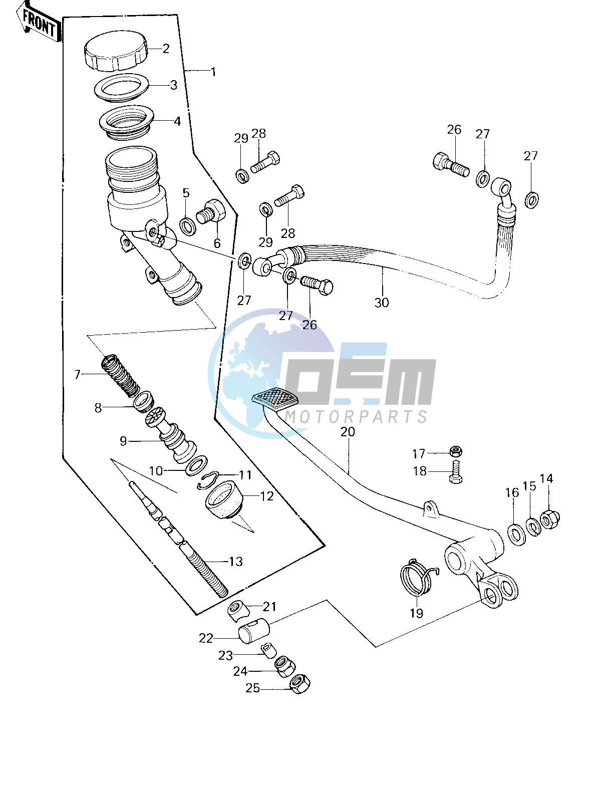 REAR MASTER CYLINDER_BRAKE PEDAL -- 78 D1- -