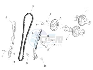 RSV4 1000 RR Racer Pack 2015 drawing Rear cylinder timing system