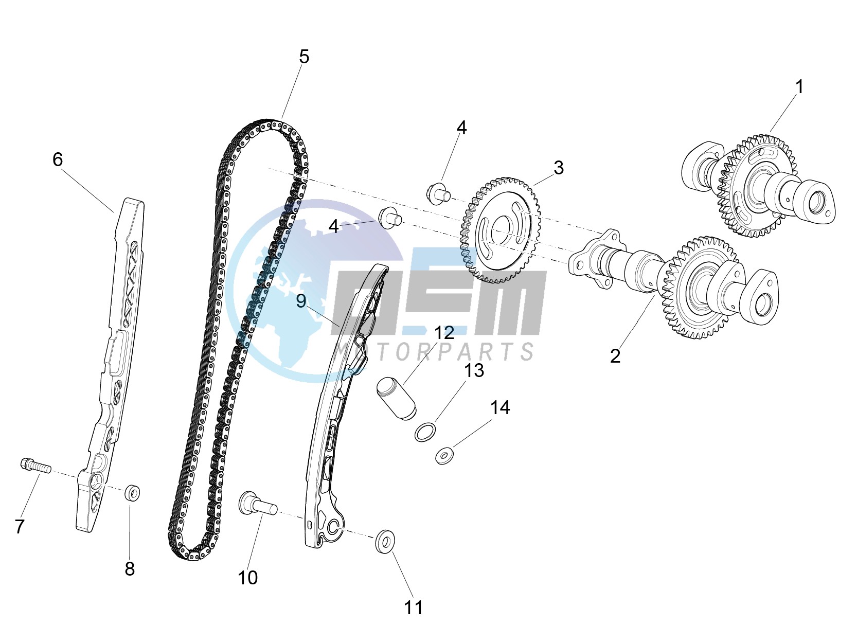 Rear cylinder timing system