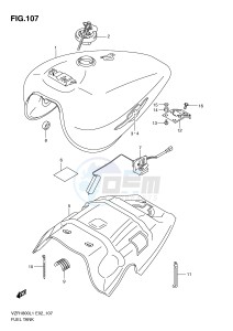 VZR1800 (E2) INTRUDER drawing FUEL TANK (VZR1800L1 E19)