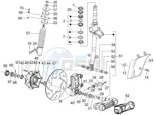 LX 150 4T drawing Fork - steering tube - Steering bearing unit