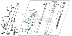 CB1300A CB1300SUPER FOUR drawing FRONT FORK