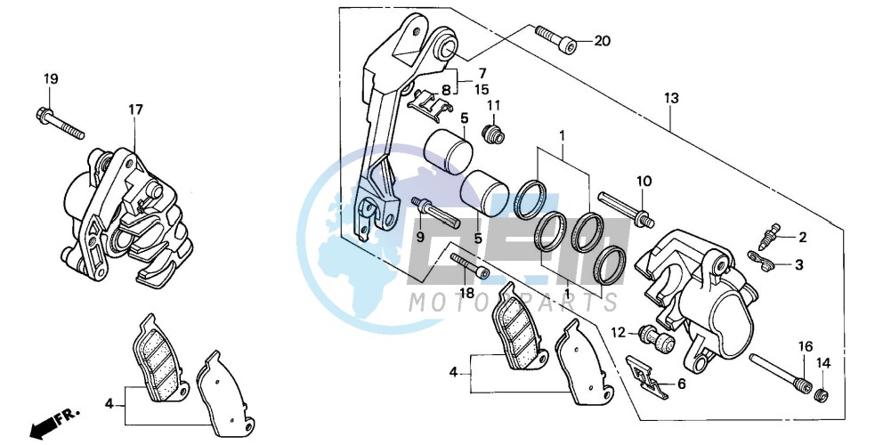 FRONT BRAKE CALIPER (ST1100)