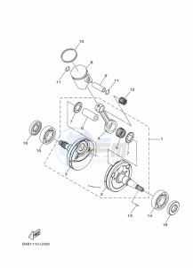 YZ85LW (B0G4) drawing CRANKSHAFT & PISTON