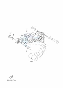 XSR900 MTM850 (BAE8) drawing REAR SUSPENSION