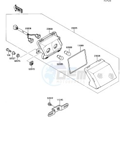 ZX 1000 B [NINJA ZX-10] (B3) [NINJA ZX-10] drawing TAILLIGHT-- S- -