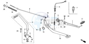 MT50F drawing CHANGE PEDAL/BRAKE PEDAL/ KICK STARTER ARM