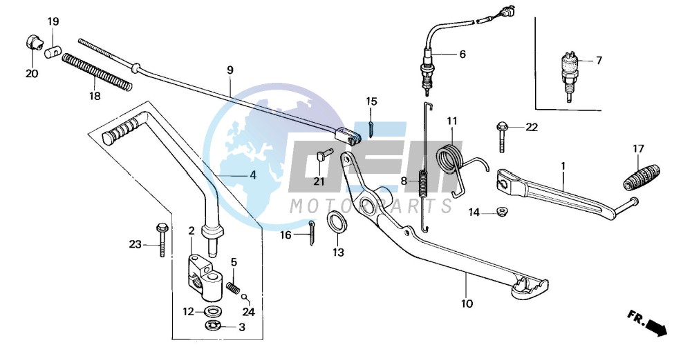 CHANGE PEDAL/BRAKE PEDAL/ KICK STARTER ARM