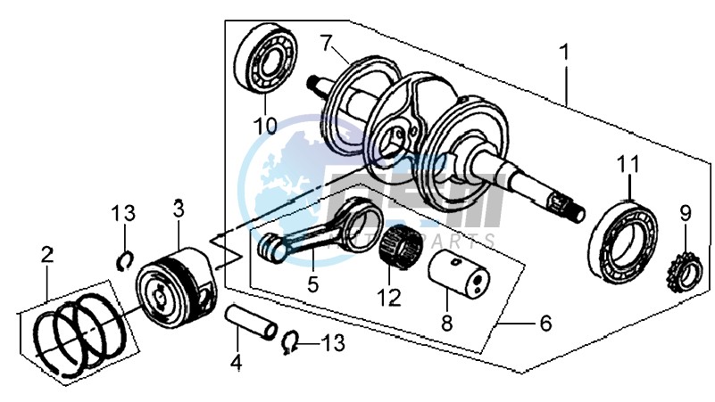 CRANKSHAFT / PISTON / PISTON RING