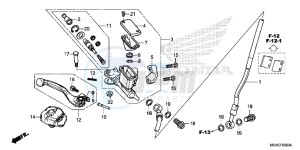 CRF450RF CRF450R Europe Direct - (ED) drawing FRONT BRAKE MASTER CYLINDER