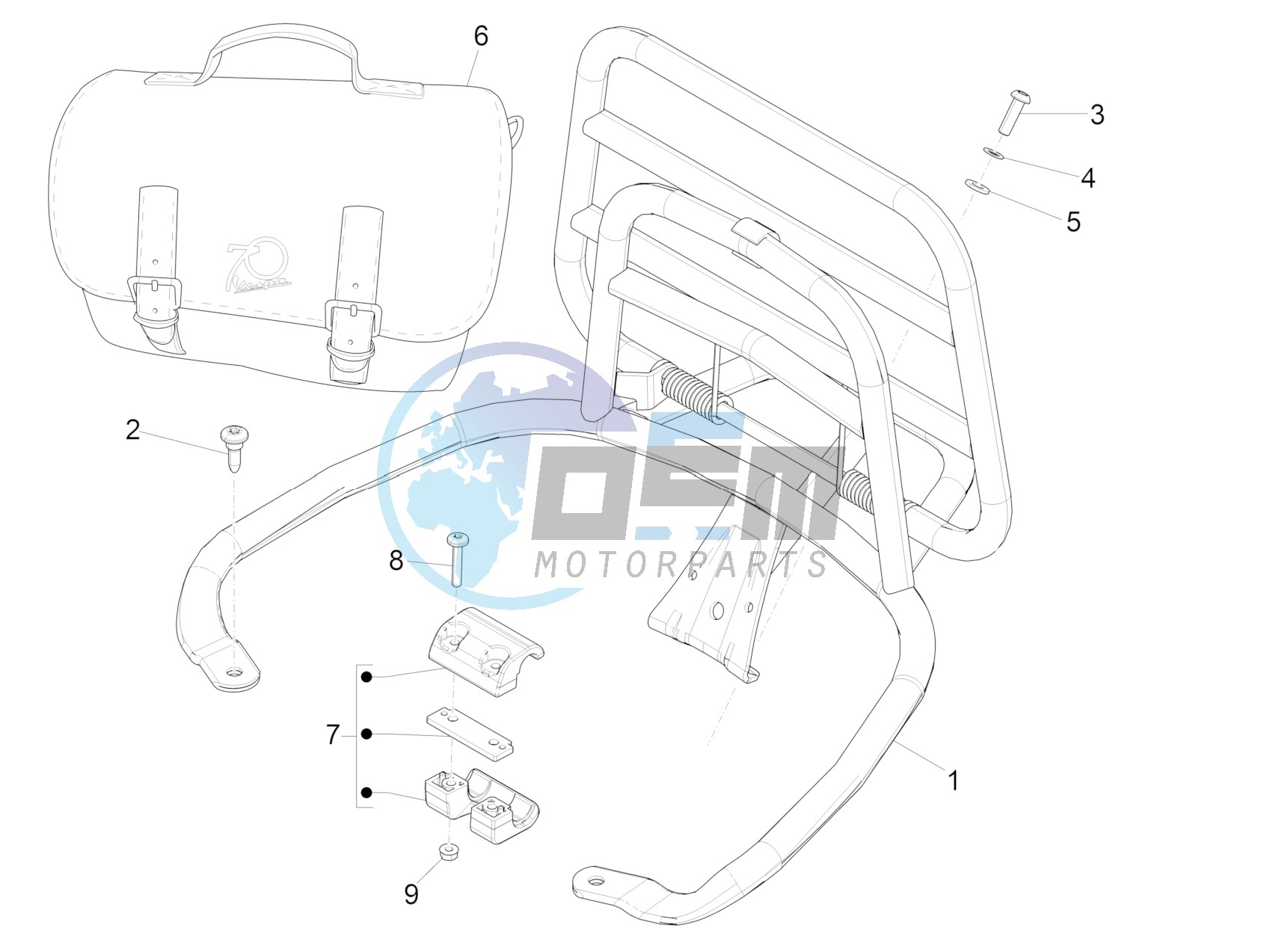 Rear luggage rack