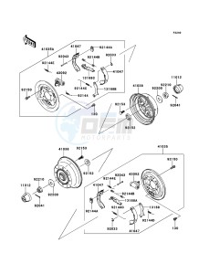 MULE_600 KAF400BFF EU drawing Rear Hub