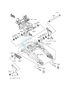 ER-6N ER650EDS XX (EU ME A(FRICA) drawing Swingarm