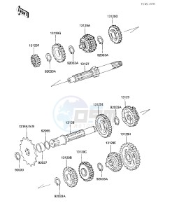 KX 125 F [KX125] (F1) [KX125] drawing TRANSMISSION