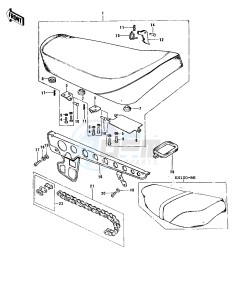 KH 100 B (B7-B8) drawing SEAT_CHAIN COVER_CHAIN