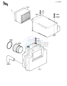 KZ 250 L [CSR BELT] (L1) [CSR BELT] drawing AIR CLEANER