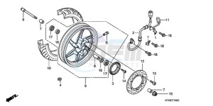 SH300A9 ED / ABS TBX drawing FRONT WHEEL