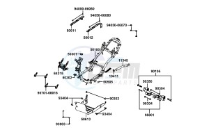 AGILITY DELIVER 50cc drawing Frame Body