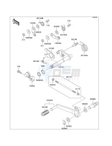 ZX 1100 D [NINJA ZX-11] (D4-D6) [NINJA ZX-11] drawing GEAR CHANGE MECHANISM