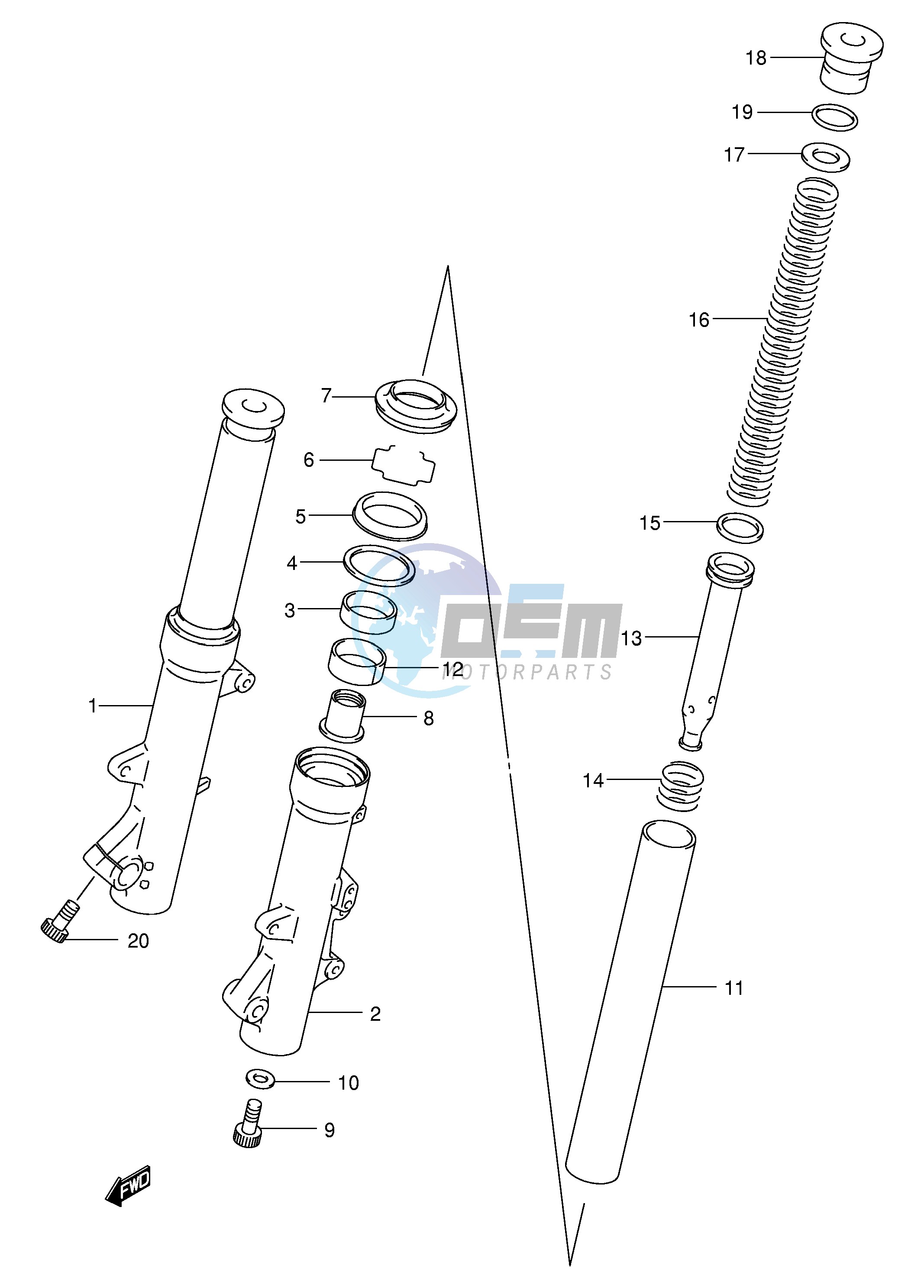 FRONT FORK DAMPER (MODEL K1 K2)