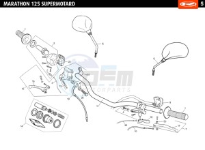 MARATHON-125-SM-BLACK drawing HANDLEBAR - CONTROLS