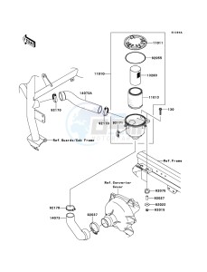 MULE_4010_DIESEL_4X4 KAF950FDF EU drawing Air Cleaner-Belt Converter