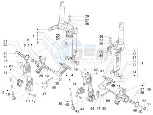 MP3 350 MAXI SPORT E4 ABS (EMEA) drawing Fork's components (Mingxing)