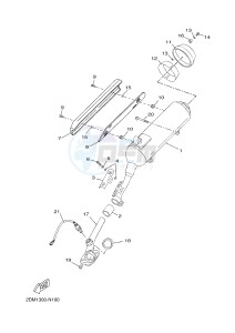 YPR125R XMAX 125 EVOLIS 125 (2DMF 2DMF) drawing EXHAUST