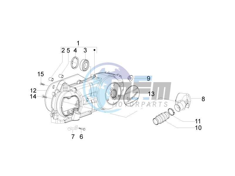 Crankcase cover and cooling