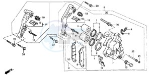 CR250R drawing FRONT BRAKE CALIPER