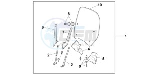 SH300AC drawing WINDSHIELD