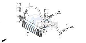 TRX350TE FOURTRAX 350 ES drawing OIL COOLER