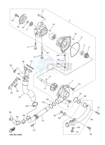 YZF-R1 YZF-R1M 998 R1 (2SG1 2SG2) drawing WATER PUMP