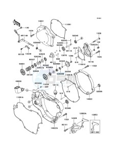 KX125 KX125-M3 EU drawing Engine Cover(s)