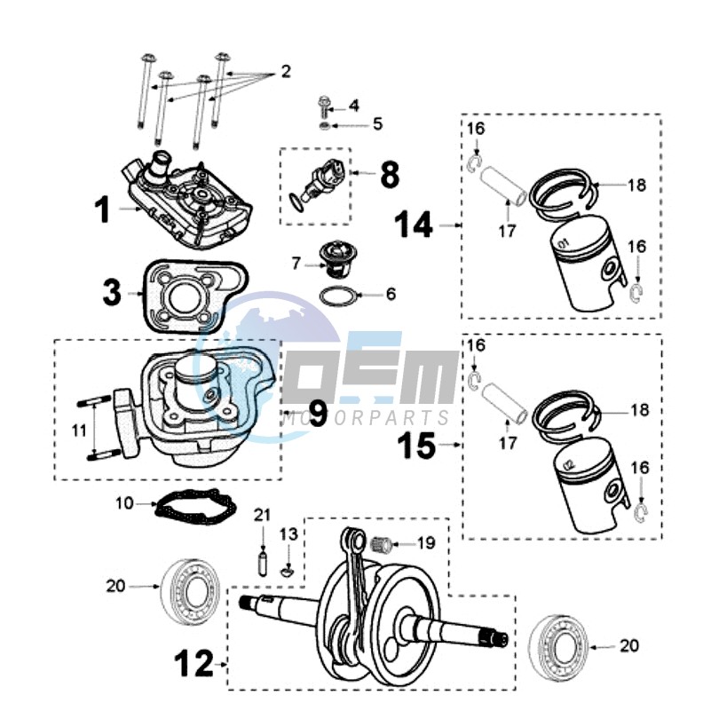 CRANKSHAFT 12X16X21