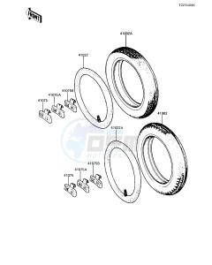 KZ 250 W [LTD BELT] (W1) [LTD BELT] drawing TIRES