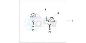 CBF600NA9 UK - (E / ABS MKH) drawing PILLION ARM REST SET