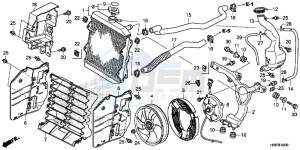 TRX500FA6F TRX500FA ED drawing RADIATOR