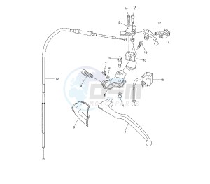 YZ F 250 drawing HANDLE SWITCH AND LEVER