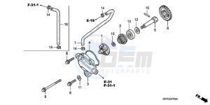 CBR125RWA Europe Direct - (ED / WH) drawing WATER PUMP