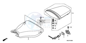 CBR600RRA Korea - (KO / ABS) drawing SEAT