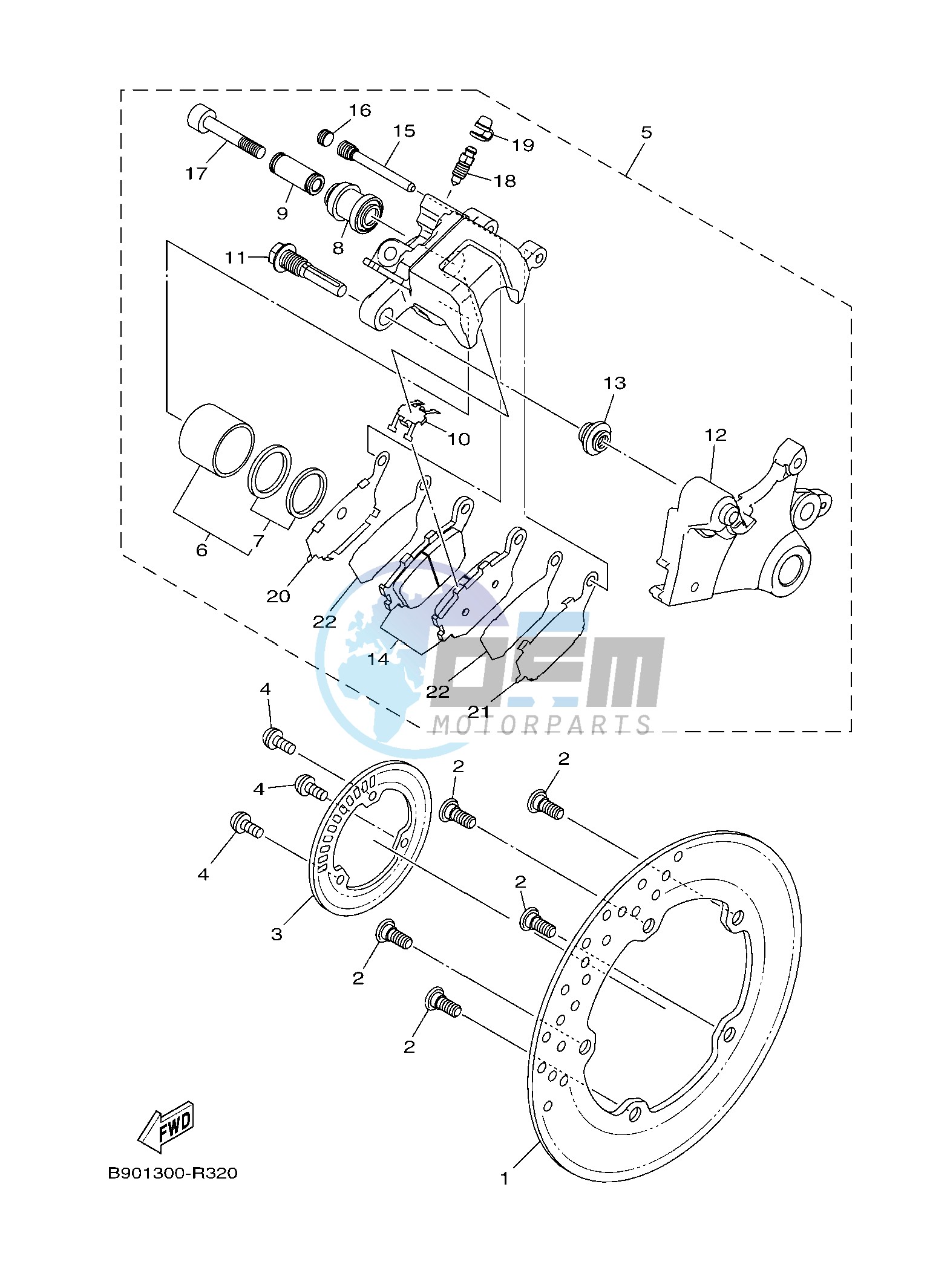 REAR BRAKE CALIPER