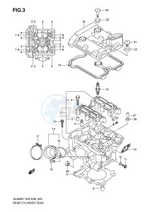 DL650 (E3-E28) V-Strom drawing REAR CYLINDER HEAD