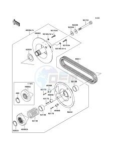 MULE_610_4X4 KAF400A7F EU drawing Driven Converter/Drive Belt