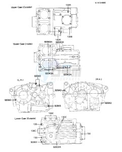 KZ 305 B [LTD] (B2-B3) [LTD] drawing CRANKCASE BOLT PATTERN