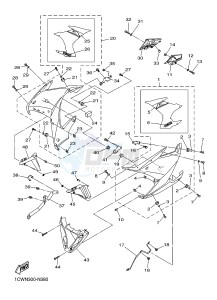 XJ6FA 600 DIVERSION F (ABS) (1DG7 1DG8) drawing COWLING 2